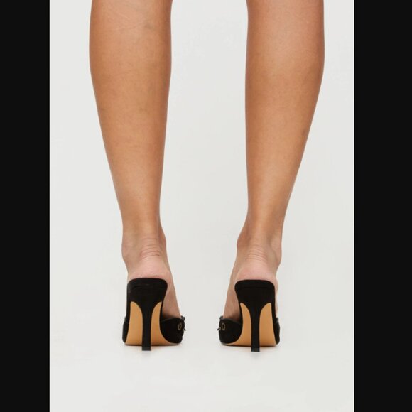 Princess Polly Lemonade Charisma Black Pointed Toe Heels 8 - Picture 4 of 11